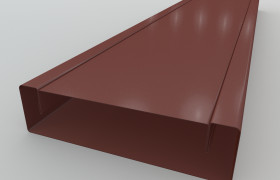 Металлический планкен для забора 150x20 мм, полиэстер односторонний, 0,45 мм,RAL 3009 оксидно-красный, GL