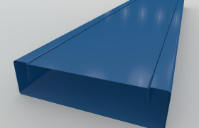 Металлический планкен для забора 150x20 мм, полиэстер односторонний, 0,45 мм, RAL 5005 сигнальный синий, GL