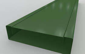 Металлический планкен для забора 150x20 мм, полиэстер односторонний, 0,45 мм, RAL 6002 лиственно-зеленый, GL