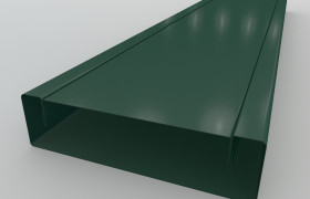 Металлический планкен для забора 150x20 мм, полиэстер двусторонний, 0,45 мм, RAL 6005 зеленый мох, GL