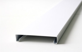 Планкен металлический для забора, ширина 120 мм, RAL 9003, двустороннее полимерное глянцевое покрытие