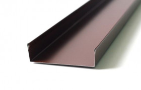 Металлический планкен для забора, ширина 190 мм, RAL 8017, двустороннее полимерное глянцевое покрытие