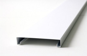 Металлический планкен для забора, ширина 190 мм, RAL 9003, двустороннее полимерное глянцевое покрытие