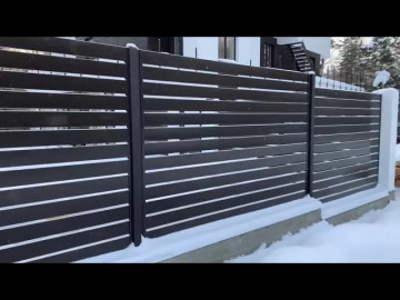 Забор-ранчо из металлического планкена шириной 125 мм